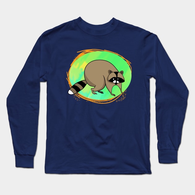 The usual life of a raccoon Long Sleeve T-Shirt by kdegtiareva